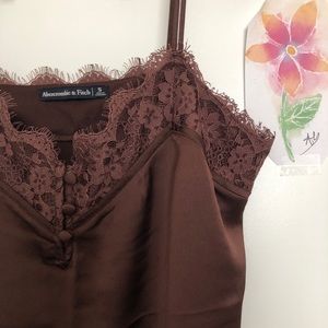 ❤️SOLD❤️ Abercrombie and Fitch Lace Brown Tank M